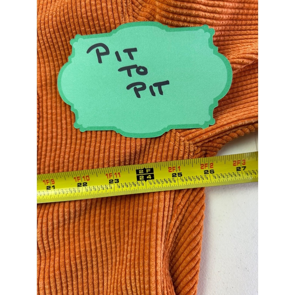 NEW BDG Urban Outfitters XS Orange Corduroy Button Up Crop Shirt Shacket Jacket - Picture 14 of 16